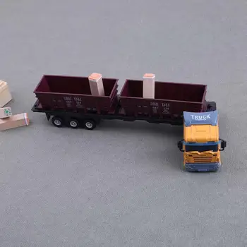 1:48 האירופית להובלת מכולה סגסוגת משאית דגם מכונית צעצוע סימולציה רכב