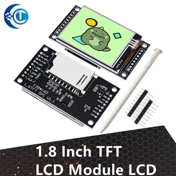 1.8 אינץ 'TFT LCD מודול מסך LCD מודול עם מגע SPI סידורי 51 נהג 4 IO ST7735S נהג TFT ברזולוציה של 128*160 מ 