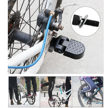 1 זוג אחורי דוושות החלפת סגסוגת אלומיניום קיפול האופניים יתדות שאינם לרגליים במספרה