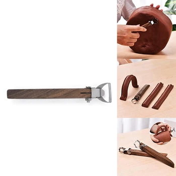 1 חתיכה פיסול מגרד כלי חרס גילוף כלי DIY עבודת יד פסל החימר מלאכה גביע מכונת כלים עם ידית עץ B