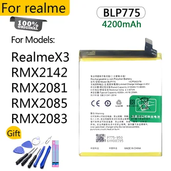 100% סוללה מקורית BLP775 על Realme X3 RMX2142 RMX2081 RMX2085 4200mAh באיכות גבוהה החלפת Batterie