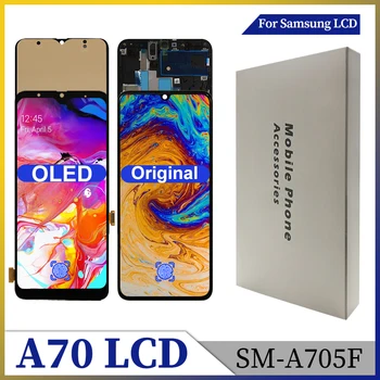 100% תצוגת OLED עבור Samsung Galaxy A70 LCD A705F מסך מגע דיגיטלית עבור Samsung A705 SM-A705FN/DS מסך החלפת חלק