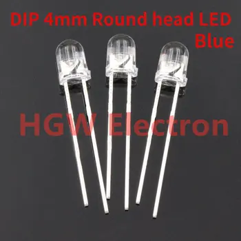 100pcs F4mm ראש עגול LED דיודות פולטות אור (leds) 4 מ 