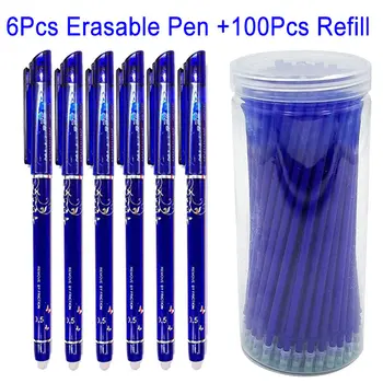 106Pcs/סט ניתן למחיקה ג 'ל עט דיו כחול 0.5 מ