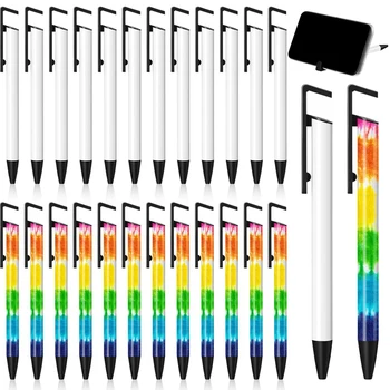 12Pcs סובלימציה עטים ריק עם לכווץ לעטוף טלפון נייד עמוד עט כדורי על סובלימציה ריק קליפ עט עבור המשרד.