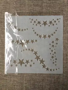 13cm כוכבים גלי DIY שכבות שבלונות ציור קיר אלבום צביעה הבלטה אלבום מעוצב בתבנית