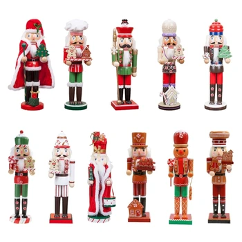 14 עץ אינץ Man Gingerbread מפצח האגוזים חייל המלך דמויות חג המולד