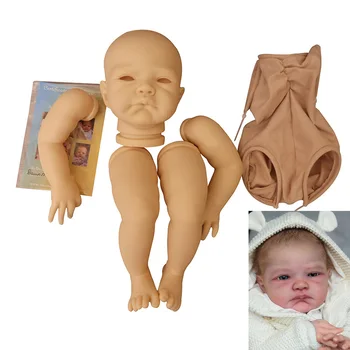 19inches מחדש הבובה ערכת אוגוסט ער DIY טרי צבע חלקי הבובה עם מטלית הגוף והעיניים תמונות אמיתיות