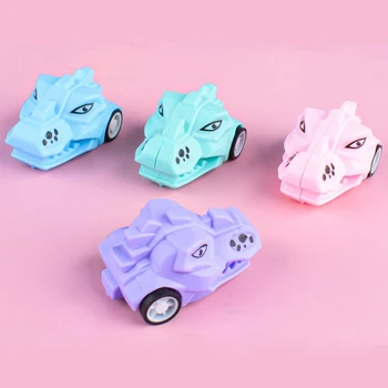 1PC אקראי בעלי חיים קריקטורה צורה מיני ילדים למכונית, צעצועים קטנים, בנים ובנות חינוכי האינרציה רכב מיני צעצועים