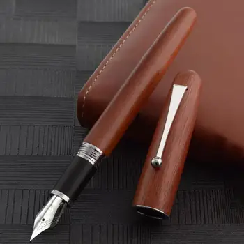 1Pc בסגנון סיני מעולה למשרד לעסק מתנה עט מעץ משרדי עט תלמיד יוקרה כלי כתיבה עט