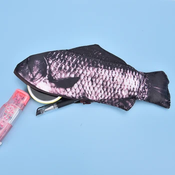 1PC דגים הקלמר עט מקרה STtudents מתנה כיף יצירתי עט נובע תיק ציוד לבית הספר