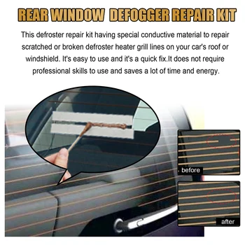 1pc המכונית חלון אחורי Defogger ערכת תיקון DIY מהיר תיקון שרוט שבור המפשיר מחמם רשת קווי טיפול אוטומטי אביזרים