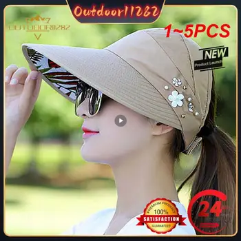 1~5PCS גולף קאפ פשטות נשים UPF 50+ הגנת UV שוליים רחבים, חוף מגן השמש כובע בשביל אשתו בנות מתנה Uulticolor זולים חדשים