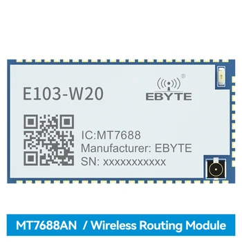 2.4 G יציאה טורית. כדי אלחוטית Wifi מודול ניתוב MT7628AN E103-W20(7628) OpenWrt SDK AP STA 32MB Flash+128MB DDR2 300Mbps PHY