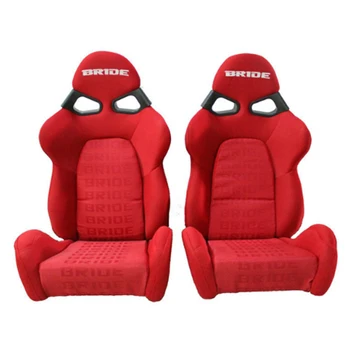 2 יח ' /סט באיכות גבוהה ספורט מרוצי מכוניות מושב אדום שחור חומר בד אוטומטי ספורט, מרוצי מושבים