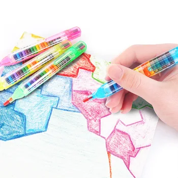 20 צבעים של ילדים צבעוניים עפרונות צבעוניים להגדיר ציור גרפיטי עט פסטל שמן אמנות בגן הילדים DIY צבע עפרונות כתיבה מתנה