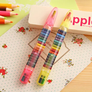 20 צבעים של ילדים צבעוניים עפרונות צבעוניים להגדיר ציור גרפיטי עט פסטל שמן אמנות בגן הילדים DIY צבע עפרונות כתיבה מתנה