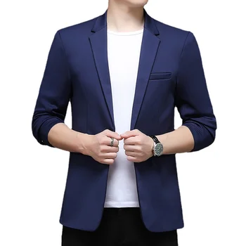 2023 מותג הגברים בלייזר אישיות פרועה של הגברים ז ' קט חליפה באיכות גבוהה אופנה מוצק צבע Slim Fit חם בלייזר מעיל זכר S-3XL