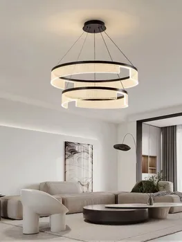 2023 פשוט נברשת בסלון מנורה בחדר השינה חדר האוכל נברשת הובילה יצירתי High-end עגולה אקריליק אורות תליון