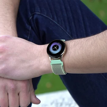 20mm ניילון לנשימה רצועת 83 צבעים הצמיד עבור Samsung Galaxy לצפות פעיל 2 / Watch4 Watch5 / ציוד ספורט / Watch3 41mm