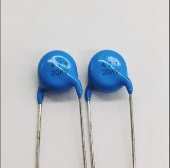 20PCS בתדירות גבוהה כחול שבבים קרמיים capacitor20KV 471K 470pF Fhigh מתח אספקת חשמל קרמיקה דיאלקטרי הקבל.
