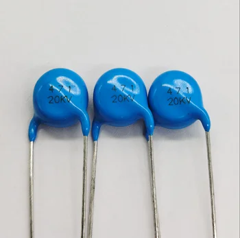 20PCS בתדירות גבוהה כחול שבבים קרמיים capacitor20KV 471K 470pF Fhigh מתח אספקת חשמל קרמיקה דיאלקטרי הקבל.