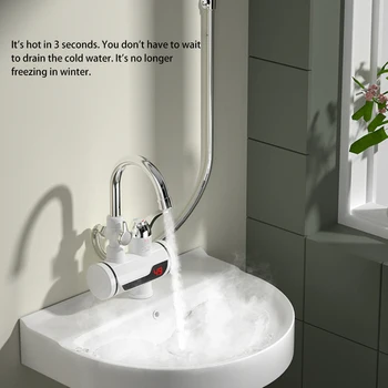 220V מטבח אמבטיה Tankless תנור מים חמים האיחוד האירופי דוד מים חשמלי מקלחת