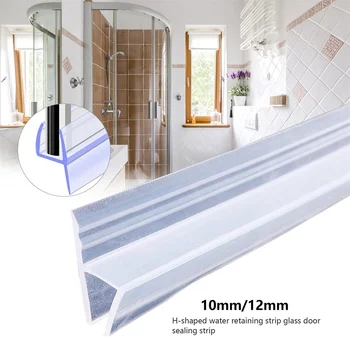 2m דלת המקלחת לאטום תא מקלחת חותם מקלחת זכוכית הדלת התחתונה איטום רצועת 10mm/12mm סיליקון Weatherstrip תחת החיצוני הדלת