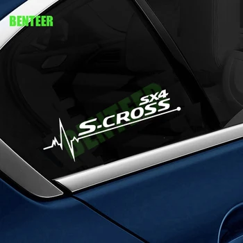 2Pcs מכונית מירוץ Windows מדבקה סוזוקי SX4 S-קרוס Scross אביזרי רכב