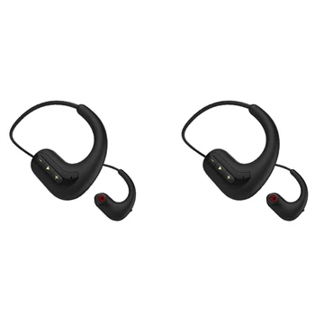 2X Wireless אוזניות IPX8 S1200 עמיד למים לשחות אוזניות ספורט אוזניות אוזניות Bluetooth סטריאו 8G(שחור)