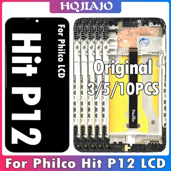 3/5/10PCS המקורי תצוגה Philco פגע P12 תצוגת LCD מסך מגע דיגיטלית הרכבה לוח זכוכית החלפה ותיקון חלקים