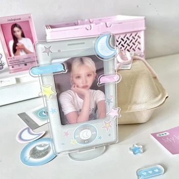 3-אינץ ' מסגרת תמונה כרטיס תיק מגן דקורטיביים בסגנון קוריאני כיסוי כרטיס DIY אקריליק ההגירה כתיבה Photocard בעל קישוט