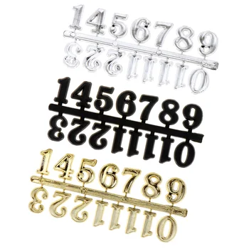 3 סטים שעון קיר אביזרים המספר החלפת ספרות תיקון טעם פלסטיק DIY