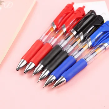 36pcs יצירתי לחץ על ג ' ל עט קיבולת גבוהה לחץ על העט למידה משרד מכשירי כתיבה חתימת עט שחור אדום כחול K35 עט