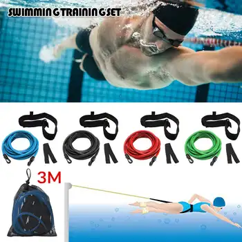 3M מתכוונן לשחות אימון התנגדות אלסטית חגורת שחייה התרגילים בטיחות חגורת שחייה לשחות לקשור חבל אלסטי הלהקה