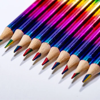 3Pcs נייר קשת 4 עפרונות צבע 1 שיפוע עפרונות כתיבה מכשירי כתיבה לבית הספר וציוד משרדי כתיבה וציור