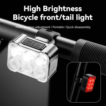 4/6 LED אופניים אור אחורי טעינת USB פנס אחורי ח 