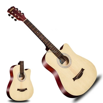 41 אינץ Guitarra פולק אקוסטית גיטרה אימון עץ מלא 6 מיתרים בגיטרה עם התיק נגינה המאהב למתחילים