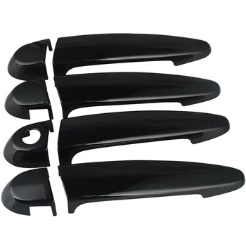 4Pcs שחור מבריק ידית הדלת לכסות Trims עבור ב. מ. וו E87, E90, E91, E92, E93, F30, X1 X2 X3 X4 X6 פלסטיק ABS אביזרי רכב