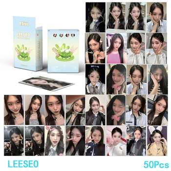 50Pcs/סט IVE לי ריי LEESEO לייזר קטנה כרטיס אלבום LOMO כרטיס אוהד אוסף מתנה גלויה ליז REI Wonyoung צילום כרטיס KPOP