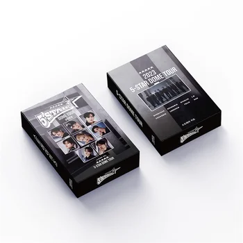 55pcs/סט StrayKids SK 5 כוכבים DOMETOUR אלבום Lomo כרטיס דו צדדי כרטיס אקראית הוואנג היון-ג ' ין פליקס תמונות מודפסות מתנה Kpop