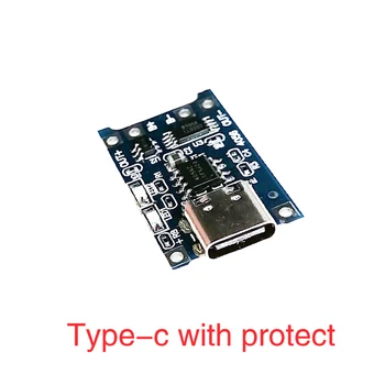 5PCS 5V 1A סוג c-USB 18650 ליתיום טעינת סוללה לוח מטען מודול+הגנה כפולה פונקציות TP4056