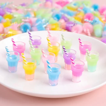 5pcs הבובות קרח מיץ פירות לשתות DIY מיניאטורי פריטים מיני דברים חלב תה מודל צעצועים, בובות, אביזרים לבית