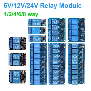 5V 12V 24V ממסר מודול ההדק לוח 1 2 4 6 8 ערוץ DC ממסר עם Optocoupler בידוד ממסר מודול רכיבים אלקטרוניים