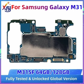 64GB 128GB לוח PCB מודול עבור Samsung Galaxy m31 לאמת SM-M315F סמארטפון Mainboard לוח האיחוד האירופי גרסה