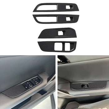 652F 4pcs ABS דלת משענת יד חלון לוח Switchs להרים כפתור הכיסוי לחיתוך תואמת על MG4 EVMulan 2022-2024 אביזרי רכב