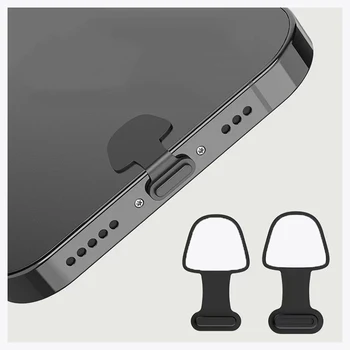 6Pcs טלפון נייד יציאת טעינה נגד אבק Plug עבור iPhone של אפל סמסונג Xiaomi USB Type C נמל מגן Lossproof Dustplugs