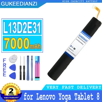 7000mAh GUKEEDIANZI סוללה L13D2E31 L13C2E31 עבור Lenovo Yoga Tablet 8 B6000 B6000-H B6000-F 60044 60043 כוח גדול Bateria