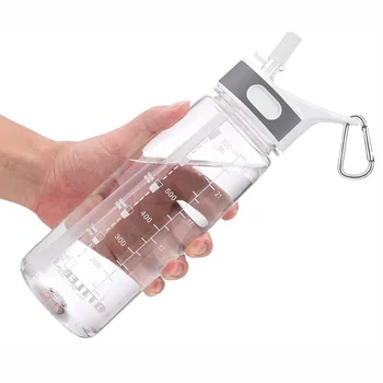 800ML מים נייד בקבוק מוטיבציה ספורט, בקבוקי מים פרסום שותה בקבוקים נסיעות כושר מכלים למטבח BPA-חינם