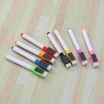 8pcs מגנטי צבעוני עט מחיק טושים לילדים סמנים מובנה מחק ציוד לבית הספר לילדים לצייר.